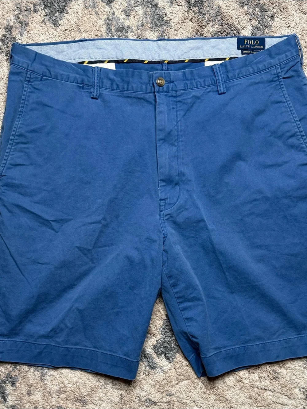 Polo by Ralph Lauren Navy Blue Flat-Front Chino Shorts